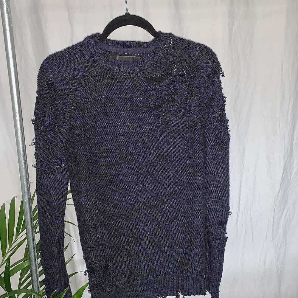 ☀️Modern mens ripped Yeezy style sweater